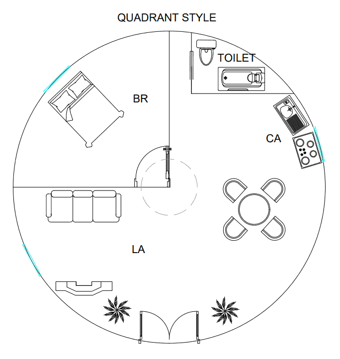 quadrant floor plan