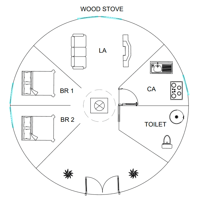 wood style floor plan