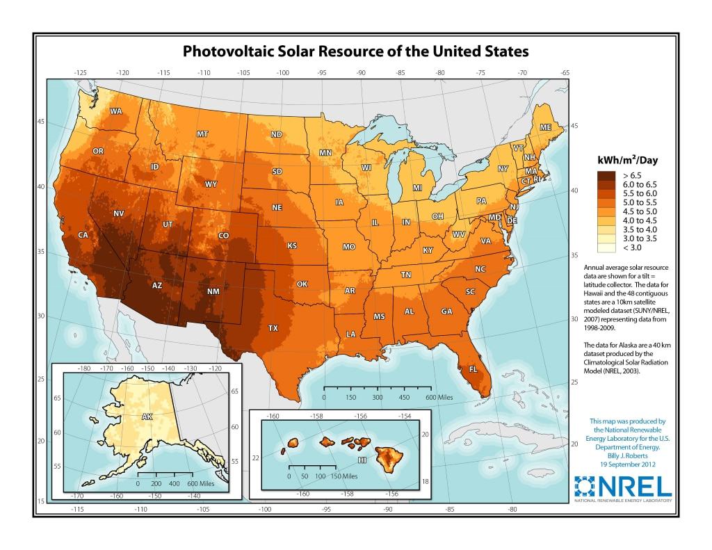 solar potential map