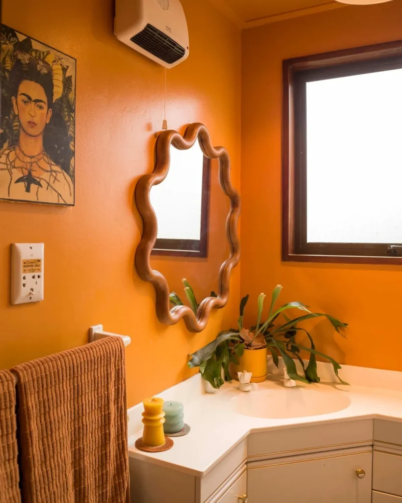 bathroom ideas orange