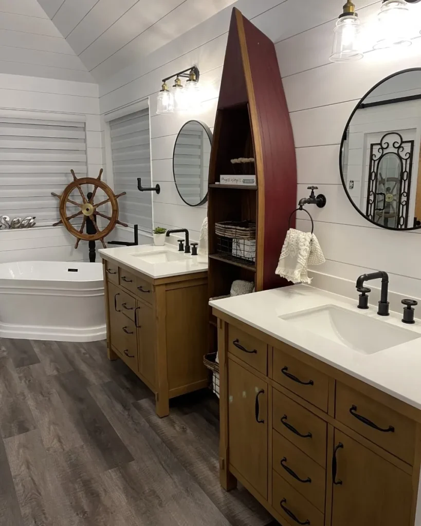 bathroom ideas wood floor