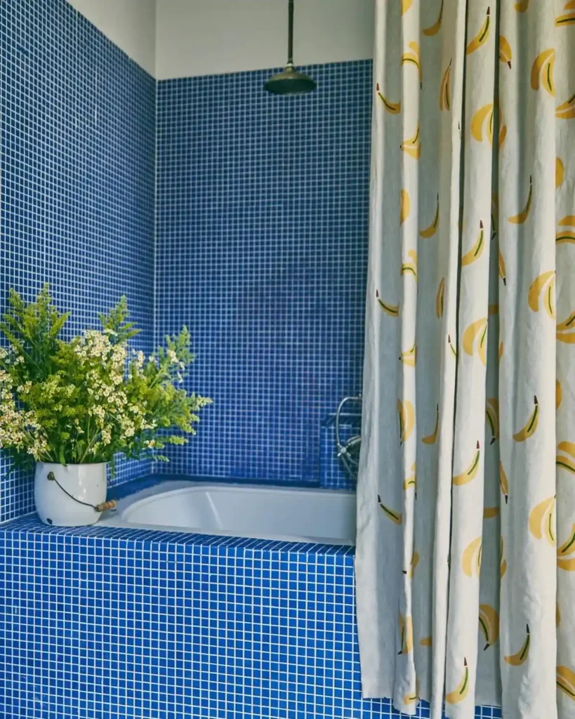 bathroom ideas yellow and blue